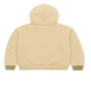 Beige hoodie green interior