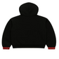 Black hoodie red interior
