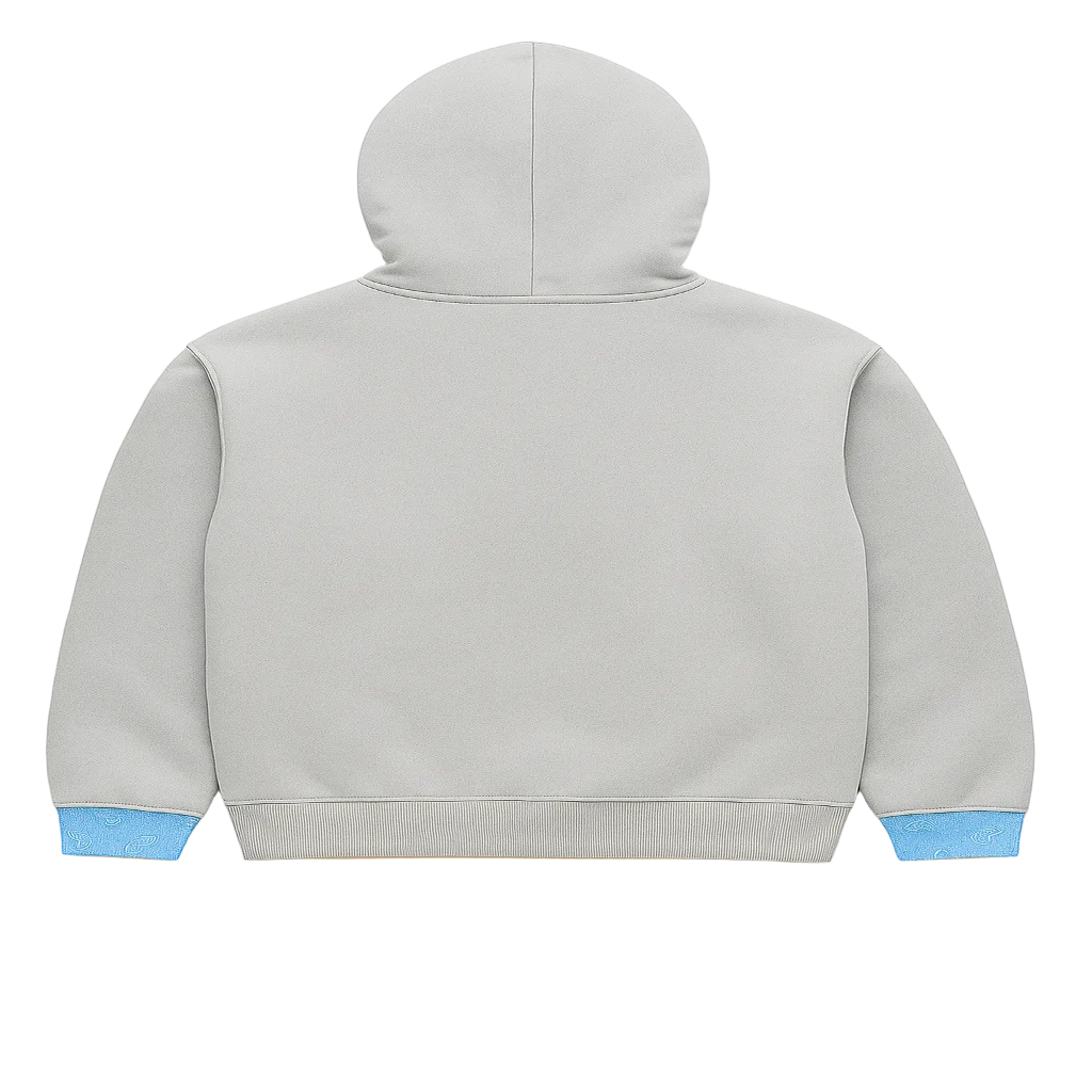 Gray hoodie Blue interior